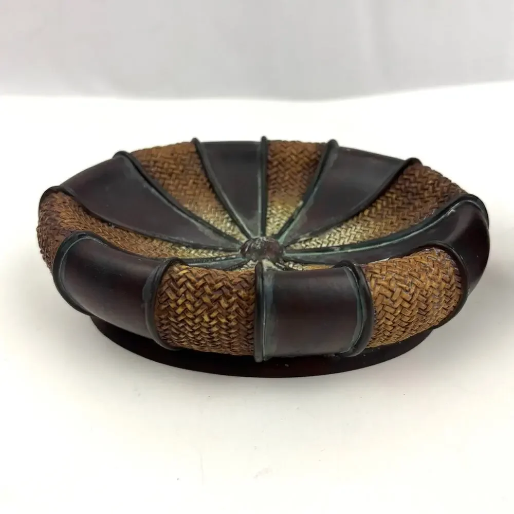 Set Bathroom Lotion Dispenser and‎ Soap Holder Black Brown Home Decor